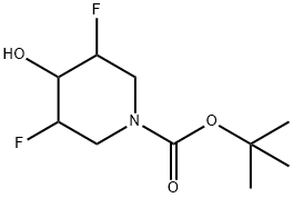 tert-butyl
3,5-difluoro-4-hydroxypiperidine-1-carboxylate Structure