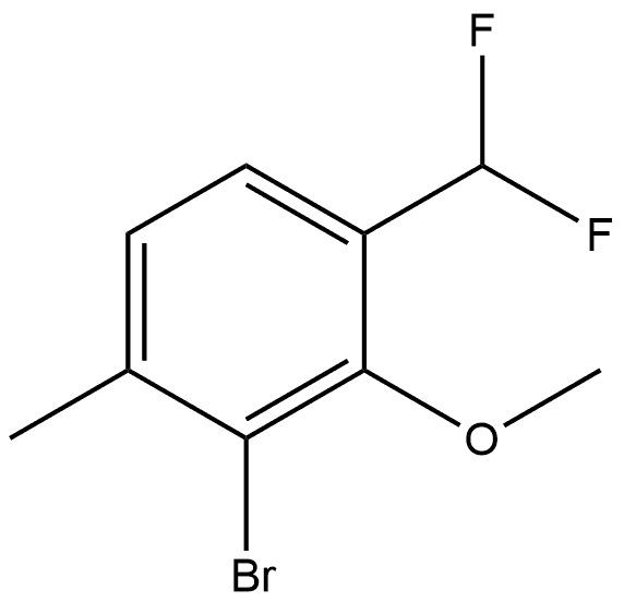 2-Bromo-4-(difluoromethyl)-3-methoxy-1-methylbenzene Structure