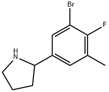 2-(3-bromo-4-fluoro-5-methylphenyl)pyrrolidine Structure