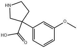 3-Pyrrolidinecarboxylic acid, 3-(3-methoxyphenyl)- Structure