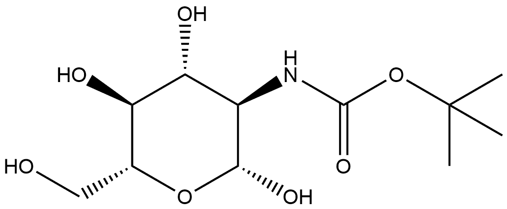 β-D-Glucopyranose, 2-deoxy-2-[[(1,1-dimethylethoxy)carbonyl]amino]- Structure