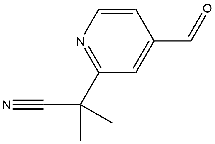 4-Formyl-α,α-dimethyl-2-pyridineacetonitrile Structure