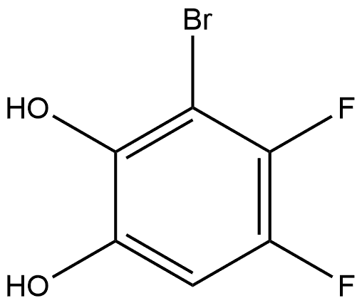 3-Bromo-4,5-difluoro-1,2-benzenediol Structure