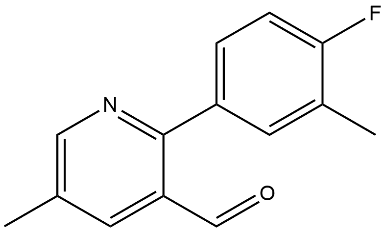 2-(4-Fluoro-3-methylphenyl)-5-methyl-3-pyridinecarboxaldehyde Structure