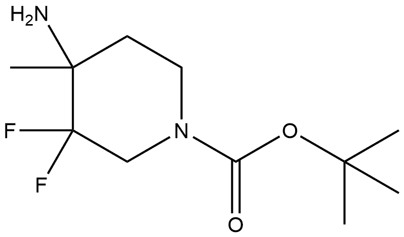 1-Piperidinecarboxylic acid, 4-amino-3,3-difluoro-4-methyl-,1,1-dimethylethyl ester Structure