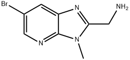 1-{6-bromo-3-methyl-3H-imidazo[4,5-b]pyridin-2-yl}methanamine Structure