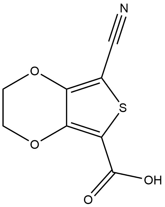 7-Cyano-2,3-dihydrothieno[3,4-b][1,4]dioxine-5-carboxylic Acid Structure