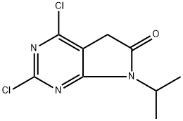 2,4-Dichloro-7-isopropyl-5,7-dihydro-pyrrolo[2,3-d]pyrimidin-6-one 구조식 이미지