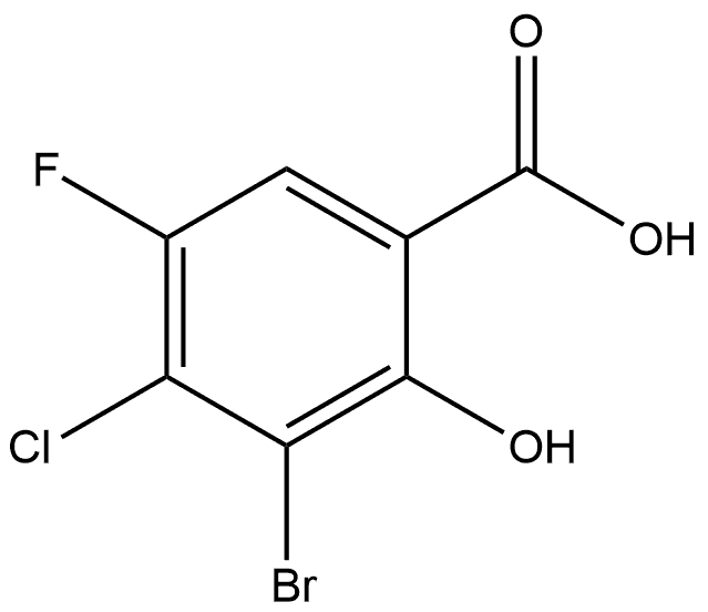 3-Bromo-4-chloro-5-fluoro-2-hydroxybenzoic acid Structure