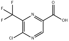 2-Pyrazinecarboxylic acid, 5-chloro-6-(trifluoromethyl)- Structure