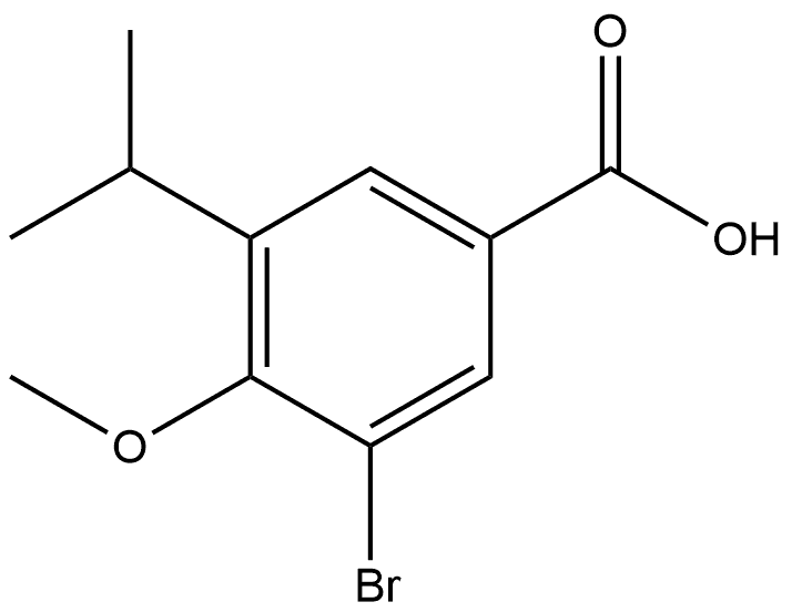 3-Bromo-4-methoxy-5-(1-methylethyl)benzoic acid Structure