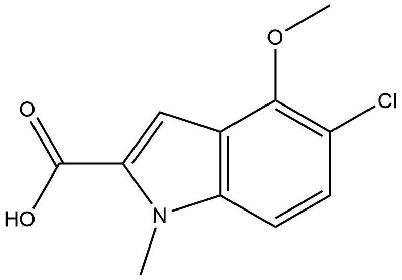 5-Chloro-4-methoxy-1-methylindole-2-carboxylic Acid 구조식 이미지