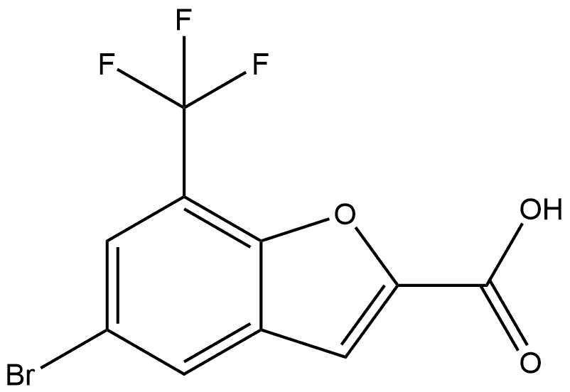 5-bromo-7-(trifluoromethyl)benzofuran-2-carboxylic acid Structure