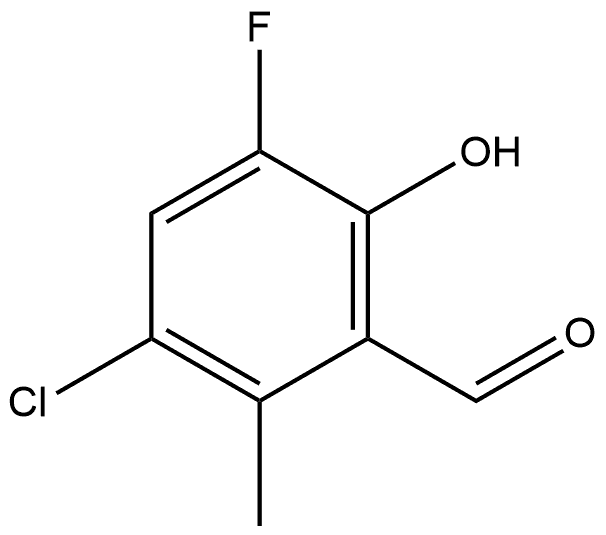 3-Chloro-5-fluoro-6-hydroxy-2-methylbenzaldehyde Structure