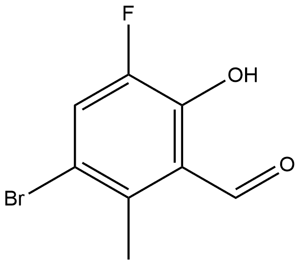 3-Bromo-5-fluoro-6-hydroxy-2-methylbenzaldehyde Structure