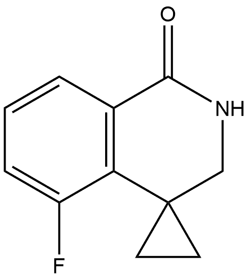 5′-Fluoro-2′,3′-dihydrospiro[cyclopropane-1,4′(1′H)-isoquinolin]-1′-one 구조식 이미지