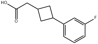 Cyclobutaneacetic acid, 3-(3-fluorophenyl)- 구조식 이미지