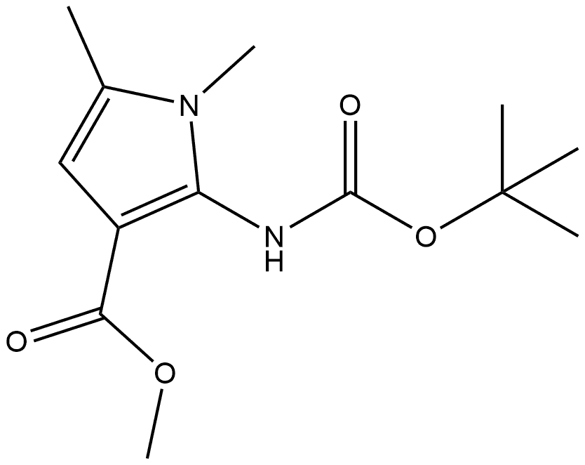 methyl 2-{[(tert-butoxy)carbonyl]amino}-1,5-dimethyl-1H-pyrrole-3-carboxylate Structure