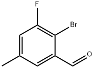 Benzaldehyde, 2-bromo-3-fluoro-5-methyl- 구조식 이미지