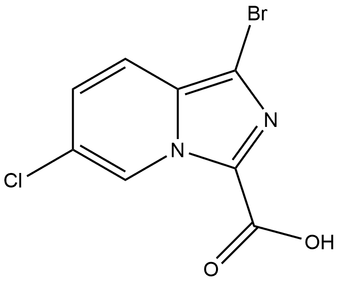 1-bromo-6-chloroimidazo[1,5-a]pyridine-3-carboxylic acid Structure