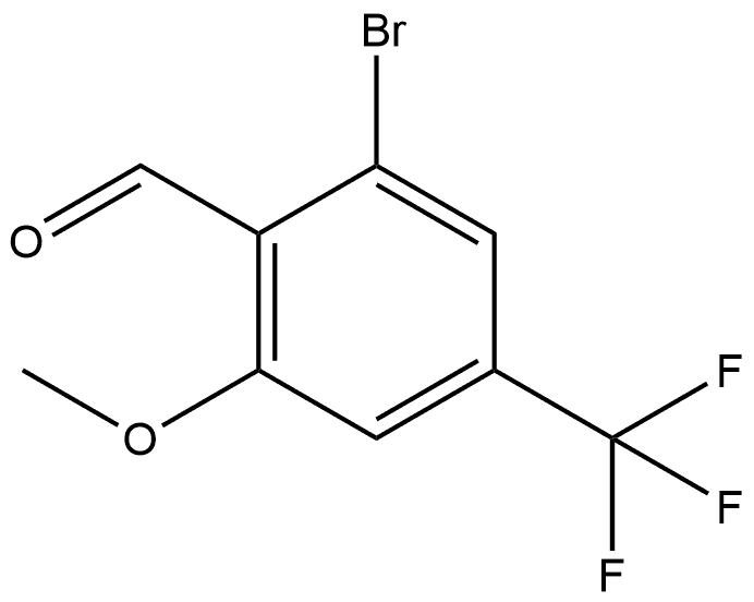 2-bromo-6-methoxy-4-(trifluoromethyl)benzaldehyde Structure