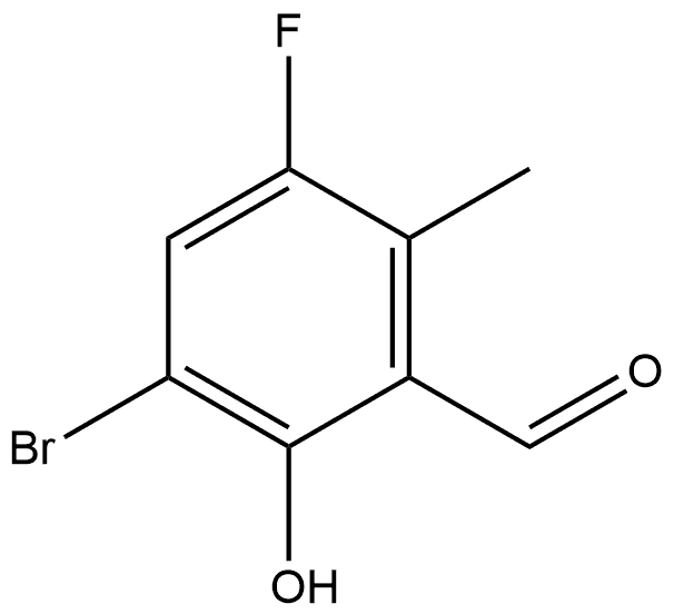 3-Bromo-5-fluoro-2-hydroxy-6-methylbenzaldehyde Structure