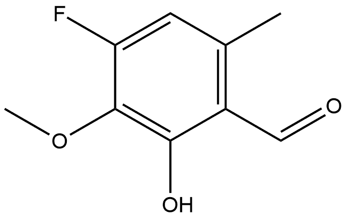 4-Fluoro-2-hydroxy-3-methoxy-6-methylbenzaldehyde Structure