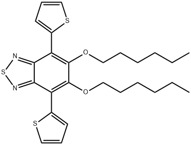 5,6-bis(hexyloxy)-4,7-di(thiophen-2-yl)benzo[c][1,2,5]thiadiazole Structure