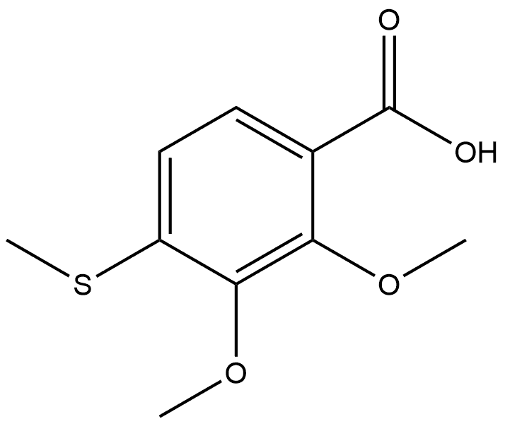 2,3-dimethoxy-4-(methylthio)benzoic acid Structure