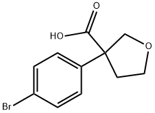 3-Furancarboxylic acid, 3-(4-bromophenyl)tetrahydro- Structure