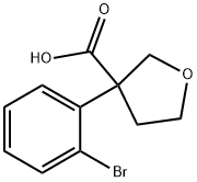 3-Furancarboxylic acid, 3-(2-bromophenyl)tetrahydro- Structure