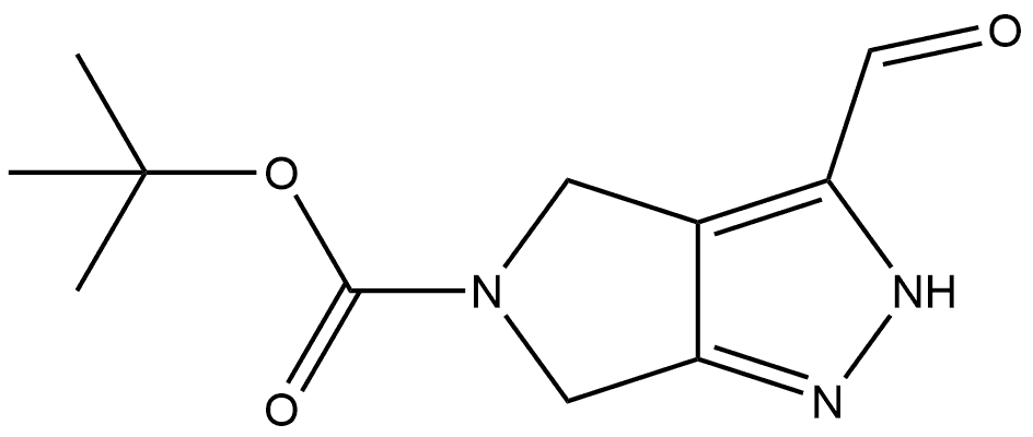1,1-Dimethylethyl 3-formyl-2,6-dihydropyrrolo[3,4-c]pyrazole-5(4H)-carboxylate Structure