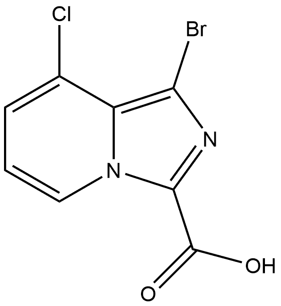 1-bromo-8-chloroimidazo[1,5-a]pyridine-3-carboxylic acid Structure