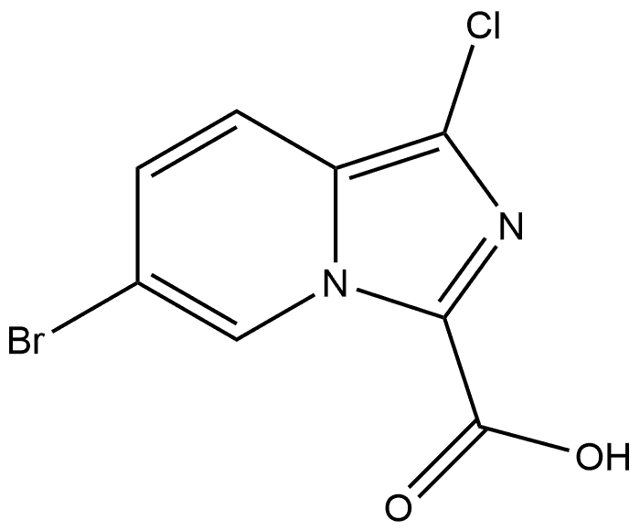 6-bromo-1-chloroimidazo[1,5-a]pyridine-3-carboxylic acid Structure