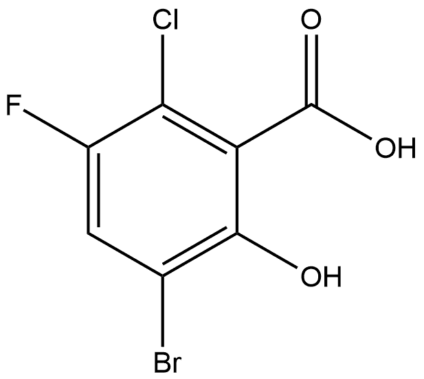 3-Bromo-6-chloro-5-fluoro-2-hydroxybenzoic acid Structure