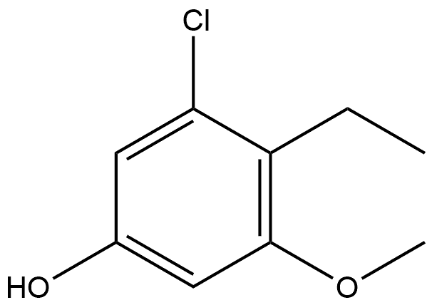 3-Chloro-4-ethyl-5-methoxyphenol Structure