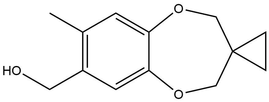 8-Methylspiro[2H-1,5-benzodioxepin-3(4H),1'-cyclopropane]-7-methanol Structure