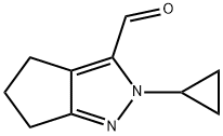 3-Cyclopentapyrazolecarboxaldehyde, 2-cyclopropyl-2,4,5,6-tetrahydro- Structure