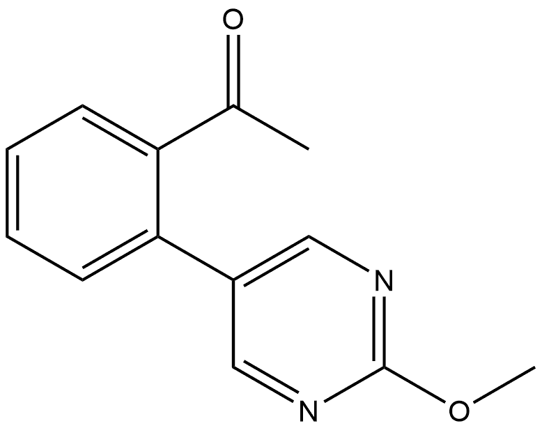 1-[2-(2-Methoxy-5-pyrimidinyl)phenyl]ethanone Structure