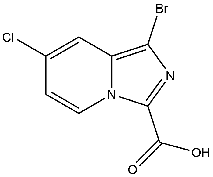 1-bromo-7-chloroimidazo[1,5-a]pyridine-3-carboxylic acid Structure