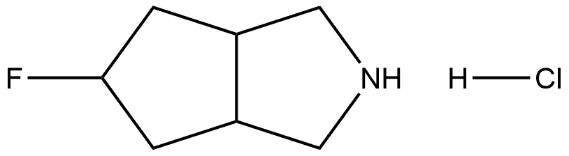 Cyclopenta[c]pyrrole, 5-fluorooctahydro-, hydrochloride (1:1) Structure