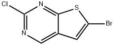 Thieno[2,3-d]pyrimidine, 6-bromo-2-chloro- 구조식 이미지