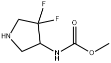 Carbamic acid, N-(4,4-difluoro-3-pyrrolidinyl)-, methyl ester Structure