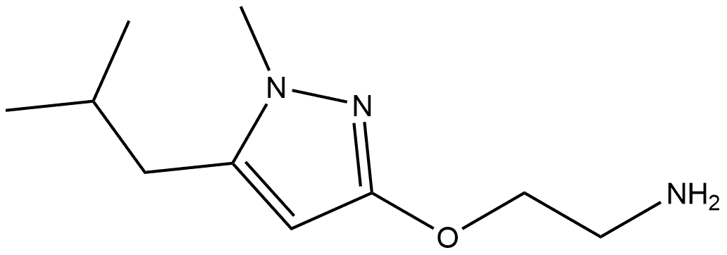 2-{[1-methyl-5-(2-methylpropyl)-1H-pyrazol-3-yl]oxy}ethan-1-amine Structure