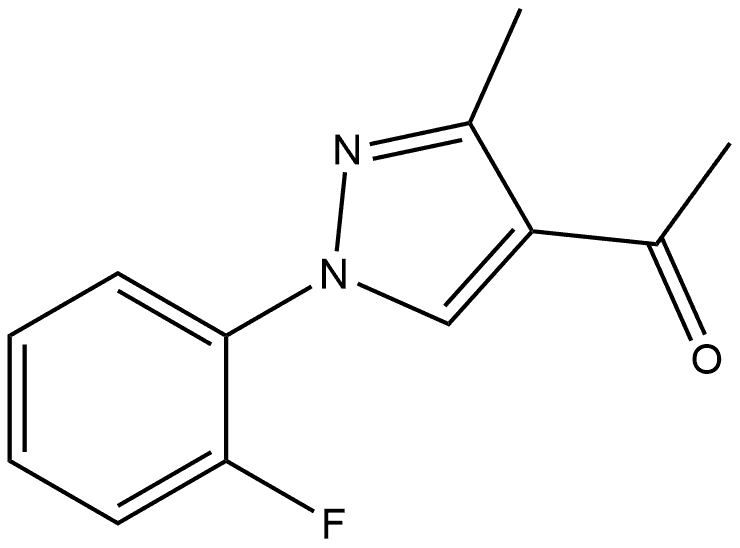 1-[1-(2-Fluorophenyl)-3-methyl-1H-pyrazol-4-yl]ethanone Structure