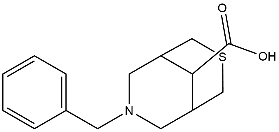 7-benzyl-3-thia-7-azabicyclo[3.3.1]nonane-9-carboxylic acid Structure