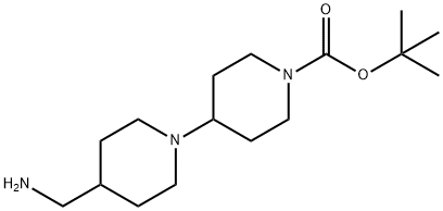 [1,4'-Bipiperidine]-1'-carboxylic acid, 4-(aminomethyl)-, 1,1-dimethylethyl ester Structure