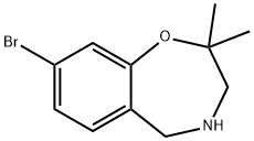 8-bromo-2,2-dimethyl-2,3,4,5-tetrahydro-1,4-benzoxazepine hydrochloride Structure