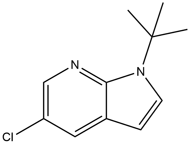 1-(tert-butyl)-5-chloro-1H-pyrrolo[2,3-b]pyridine 구조식 이미지