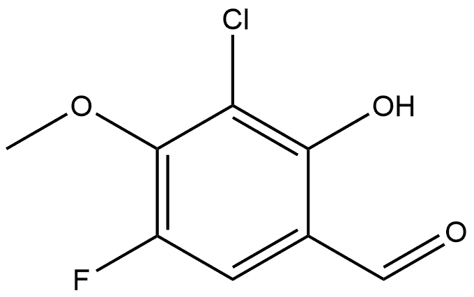 3-Chloro-5-fluoro-2-hydroxy-4-methoxybenzaldehyde Structure